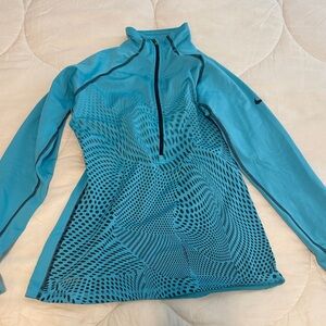 Nike Turquoise Long Sleeve Performance Top